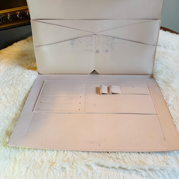 🎀 GLASS LADDER & CO. SOFT PINK VEGAN LEATHER PORTFOLIO OFFICE BAG 💼  FAIR - Picture 9 of 9